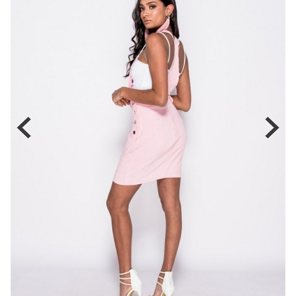 Last one!Sz. 8 left!! NWT pink cord dress overalls - Picture 2 of 4